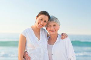 Mother and Daughter on Beach